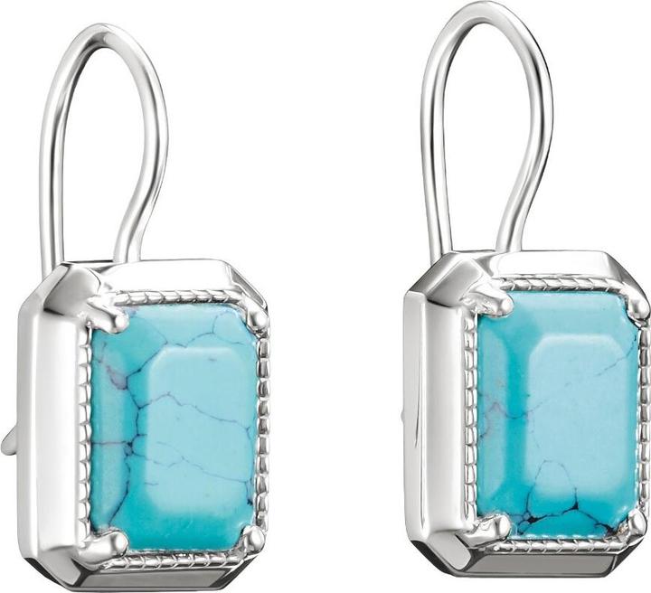 Thomas Sabo Ohrringe Oktagon Türkis Elyndra Silber (Argento 925)