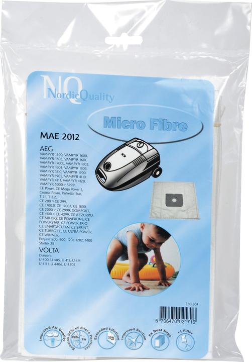 Actual product image Nordic Quality MAE 2012 Vacuum cleaner bags, 5 pcs. + 1 filter (720 x)