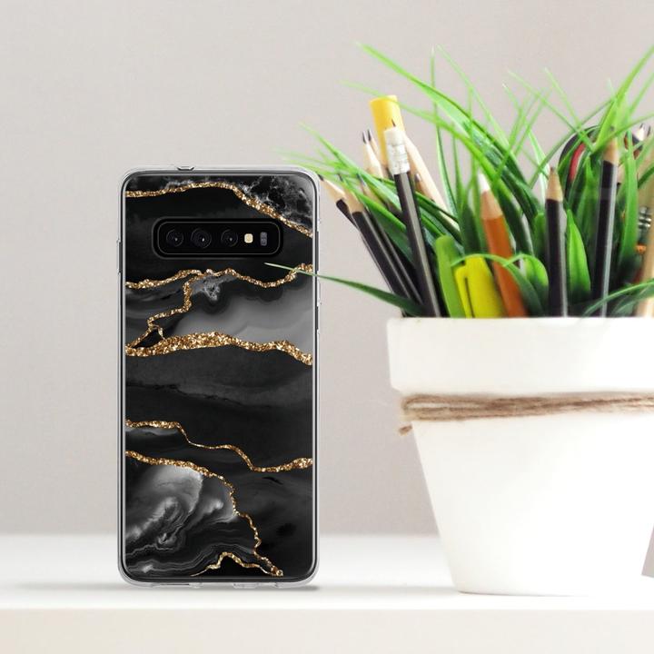 Produktbild DeinDesign Silikon Hülle für Samsung Galaxy S10 Plus Handyhülle Case Smartphone Schutzhülle Glitzer Look (Samsung Galaxy S10+)