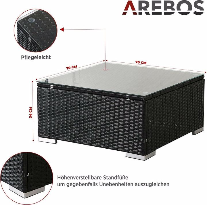 Produktbild Arebos Polyrattan - Sitzgruppe