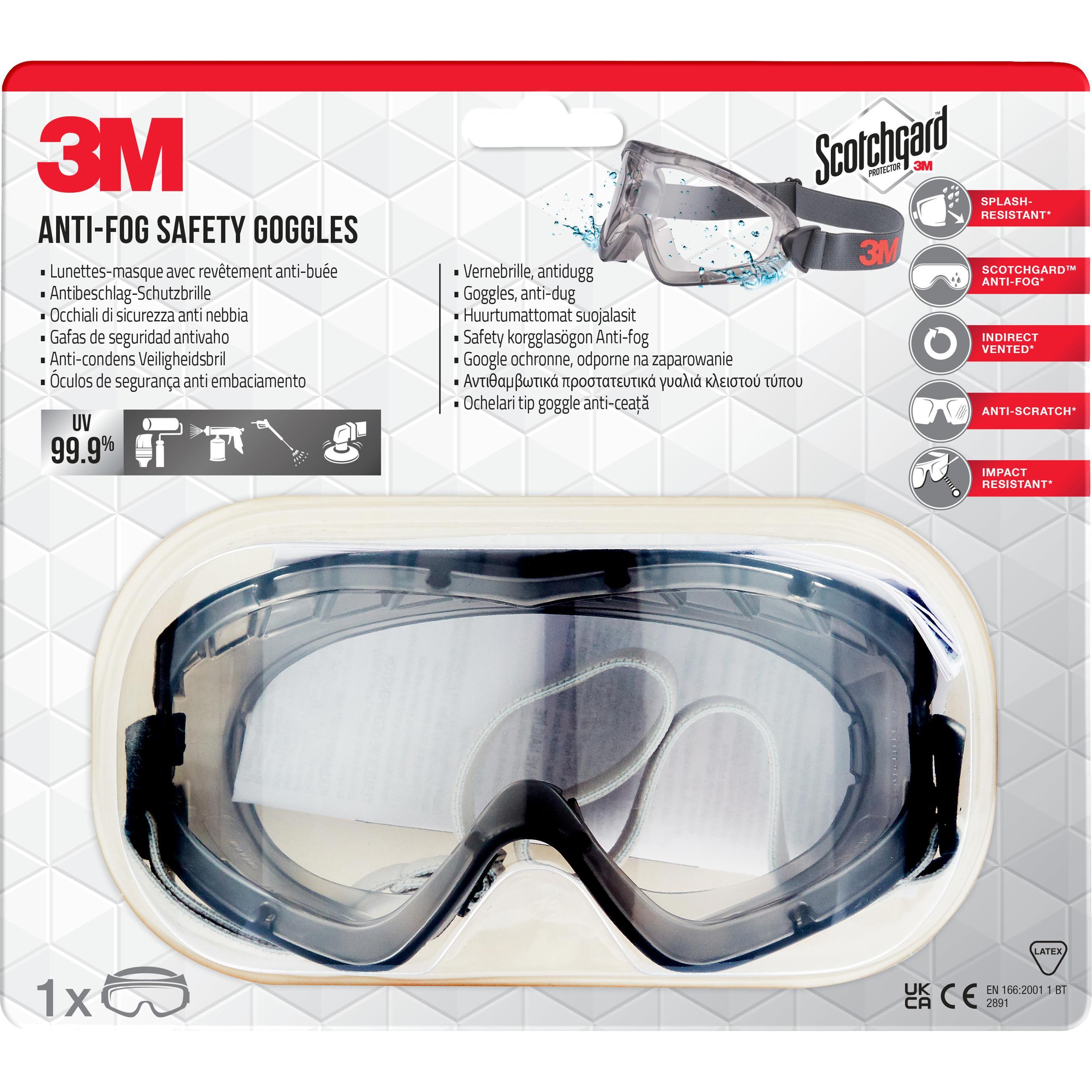 3M, Schutzbrille + Gesichtsschutz, Schutzbrille