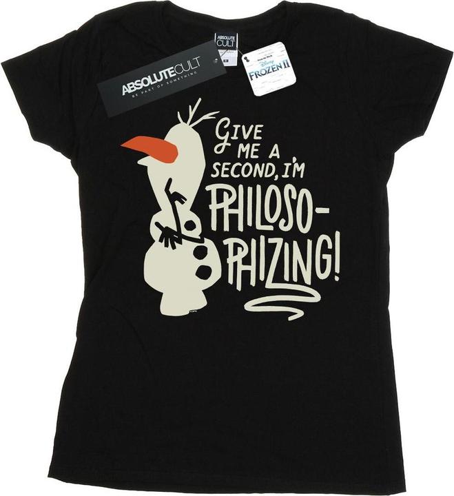 Actual product image Disney Womens/Ladies Frozen 2 Olaf Philosophizing Cotton T-Shirt (XL)