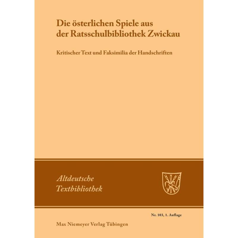 Die österlichen Spiele aus der Ratsschulbibliothek Zwickau, Fachbücher