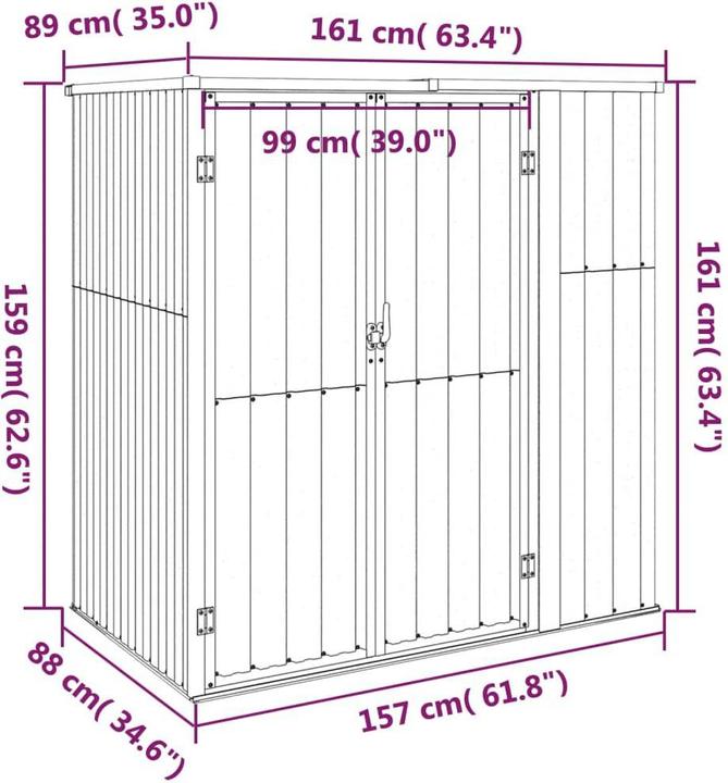 Actual product image vidaXL Geräteschuppen