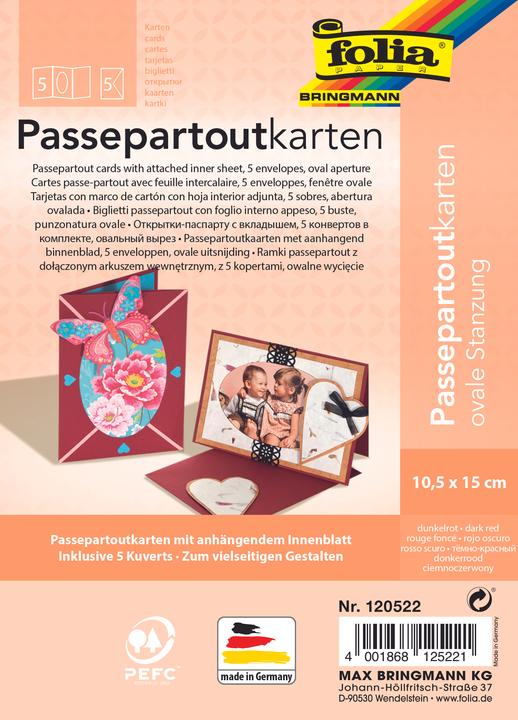 Produktbild Folia Passepartouts ovale Stanzung 220g/m² (5 Stk.)