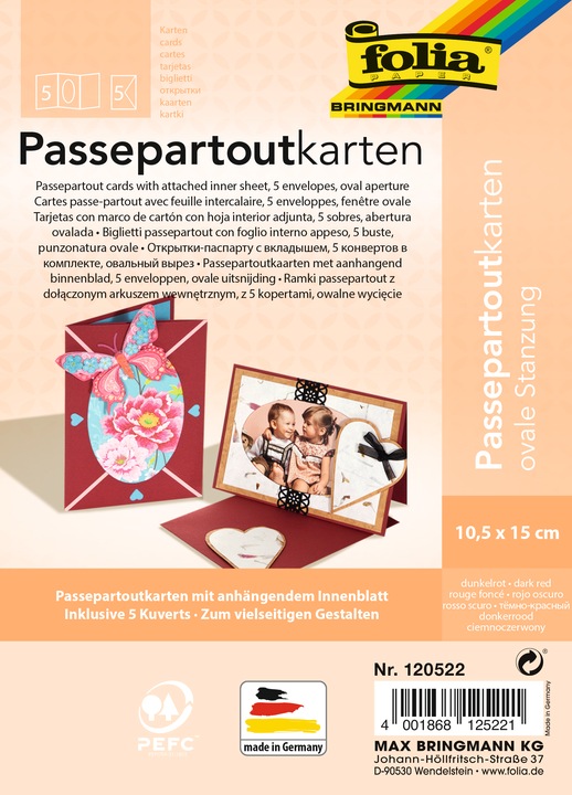 Image du produit Folia Passe-partout perforation ovale 220g/m (5 pcs)