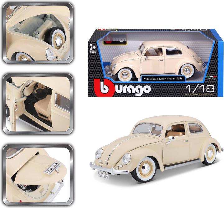 Produktbild Bburago 18-12029 1:18 VOLKSWAGEN KAFERT-BEETLE BLUE (4)