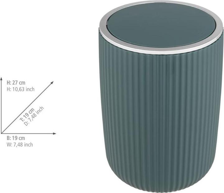 Immagine prodotto Wenko Agropoli L secchio per cosmetici 5,5 l verde scuro (5.50 l)
