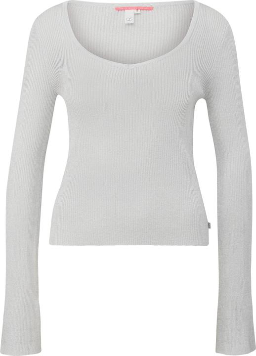 Produktbild s.Oliver Strickpullover Leichter Ripppullover mit Glitzereffekt (S, XS)