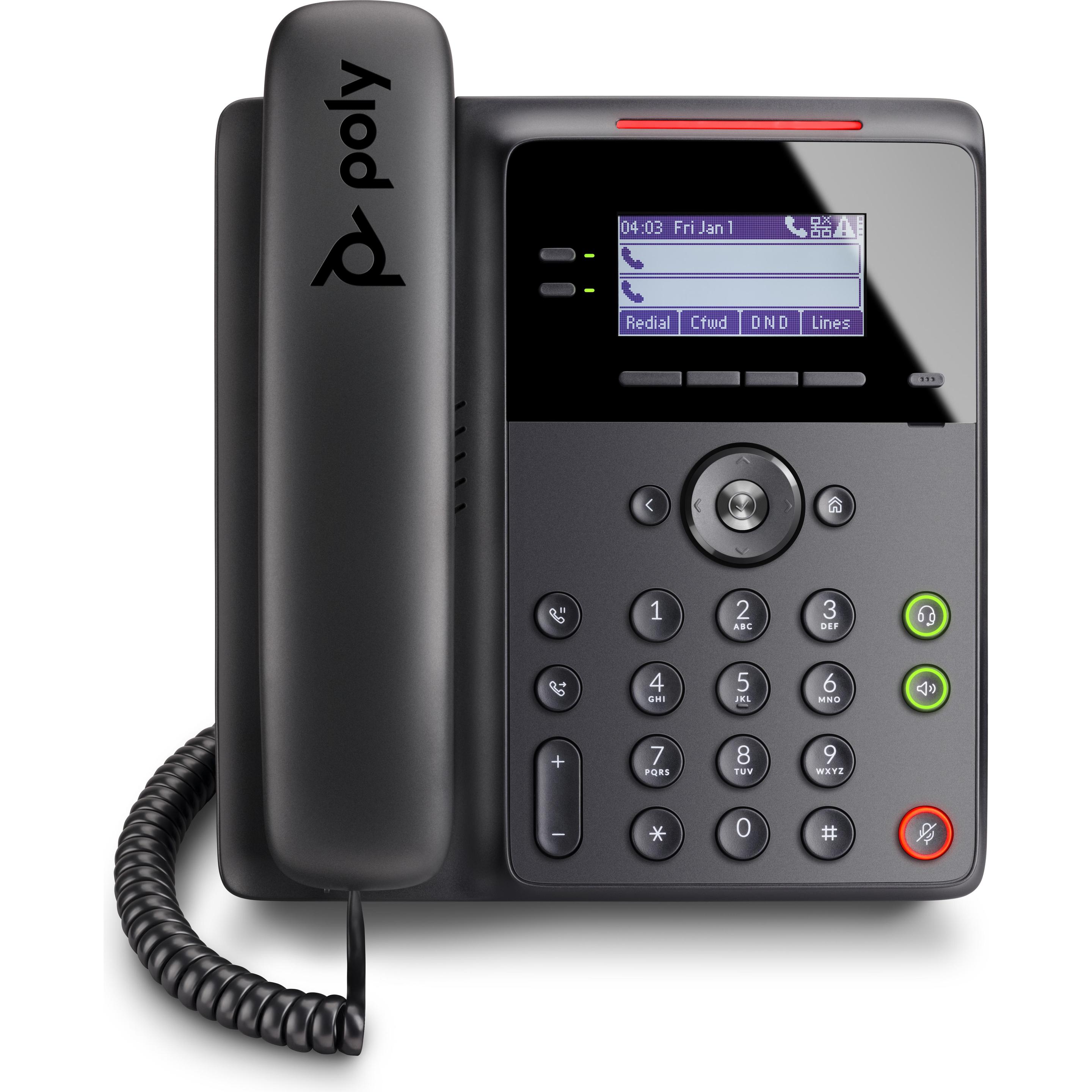 HP Poly Edge IP PH PoE-e, Telefon, Schwarz