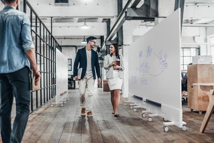 Image du produit Magnetoplan MAGNETOP. Infinity Wall mobile 1141100 émail double face 185x105x22cm