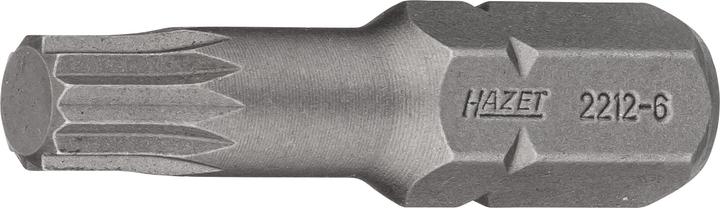 Produktbild HAZET Bit 2212-6 ∙ Sechskant8 (5/16 Zoll) ∙ Innen Vielzahn Profil XZN ∙ M6 (Innenvielzahn)