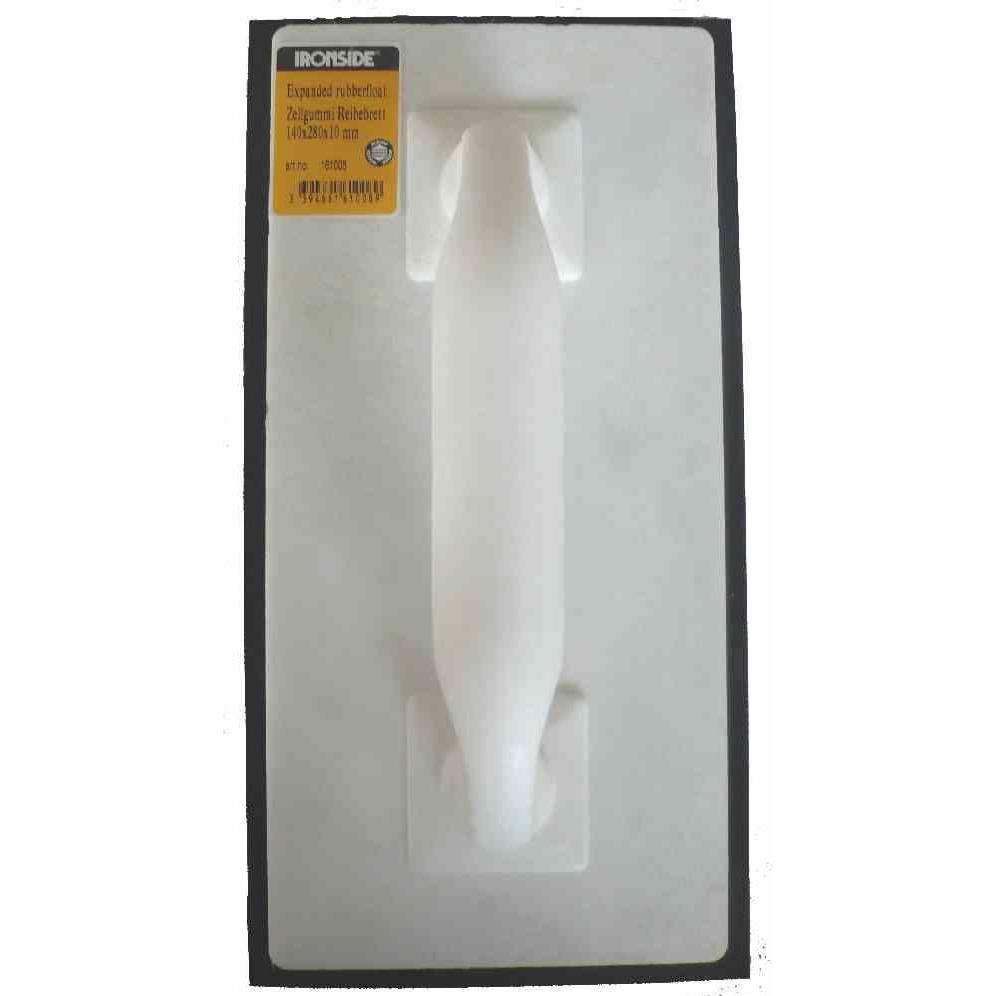 Ironside, Kelle + Spachtel, 161008 Reibebrett mit Kautschuk-Auflage 10 mm stark, 14 x 28 cm, schwarz (13.50 cm)