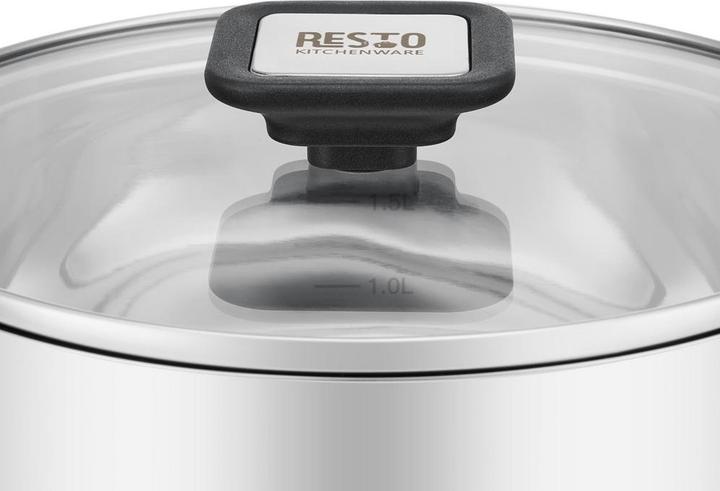 Image du produit Resto CASSEROLE D18CM 2.5L/92202 (Casserole à manche, Acier inoxydable, 18 x 10 cm)
