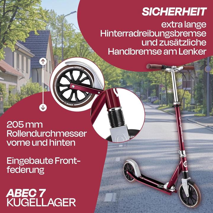 Image du produit Globber NL-205 Deluxe, rouge foncé