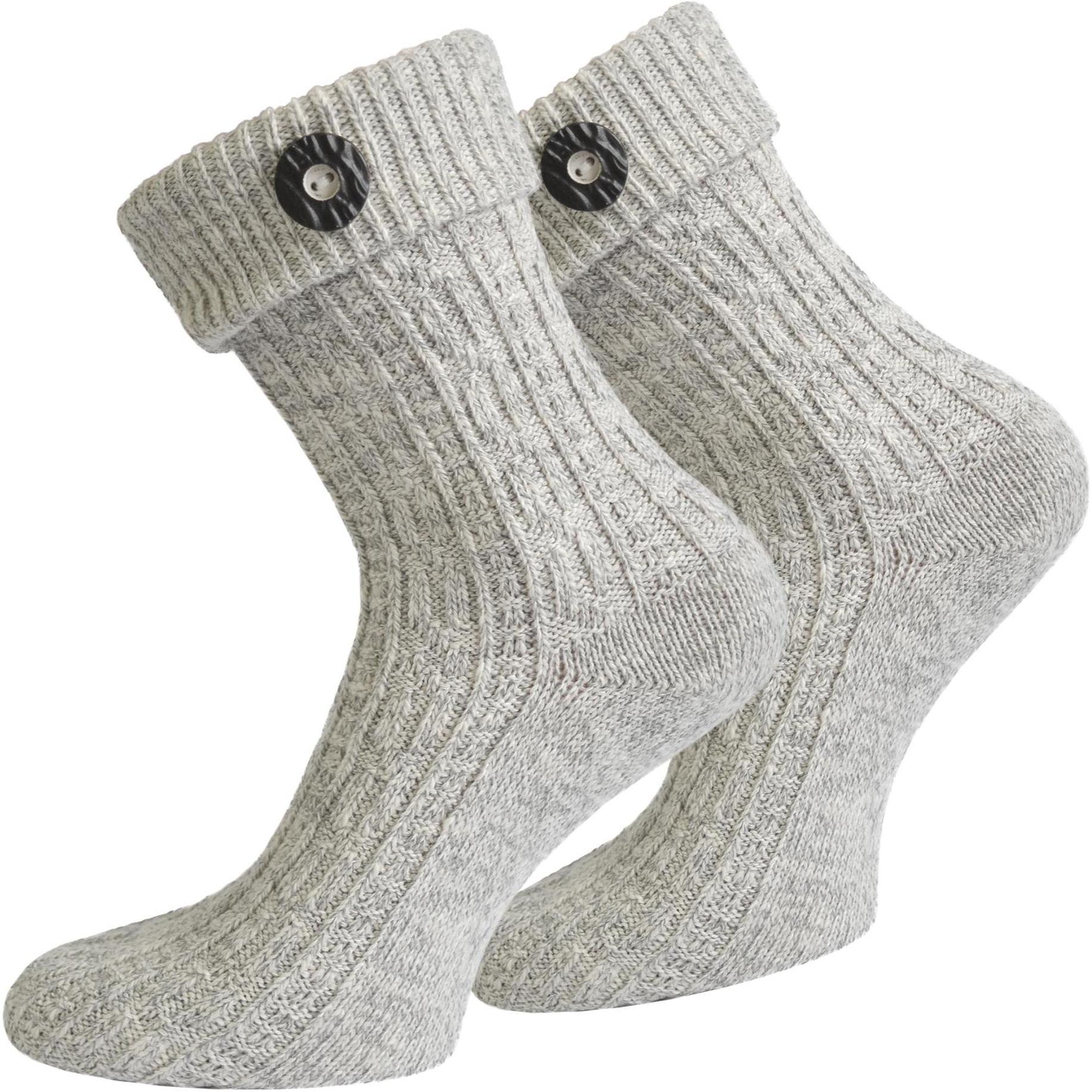 Thumbnail - Normani, Herren, Socken, Trachtensocken mit Knopf, Silber, (Einzelpack, 47 - 50)