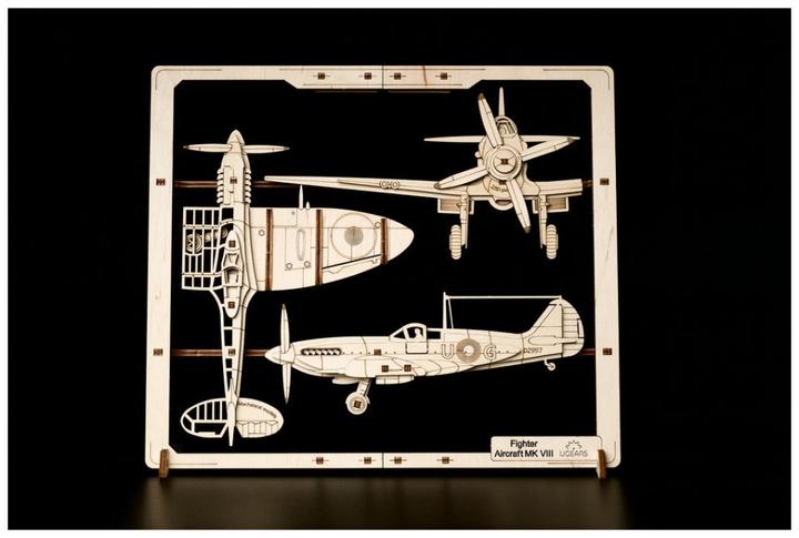 Image du produit Ugears 70196 Fighter Aircraft 2.5D Puzzle- Πολεμικό Αεροσκάφος 2.5D Πάζλ