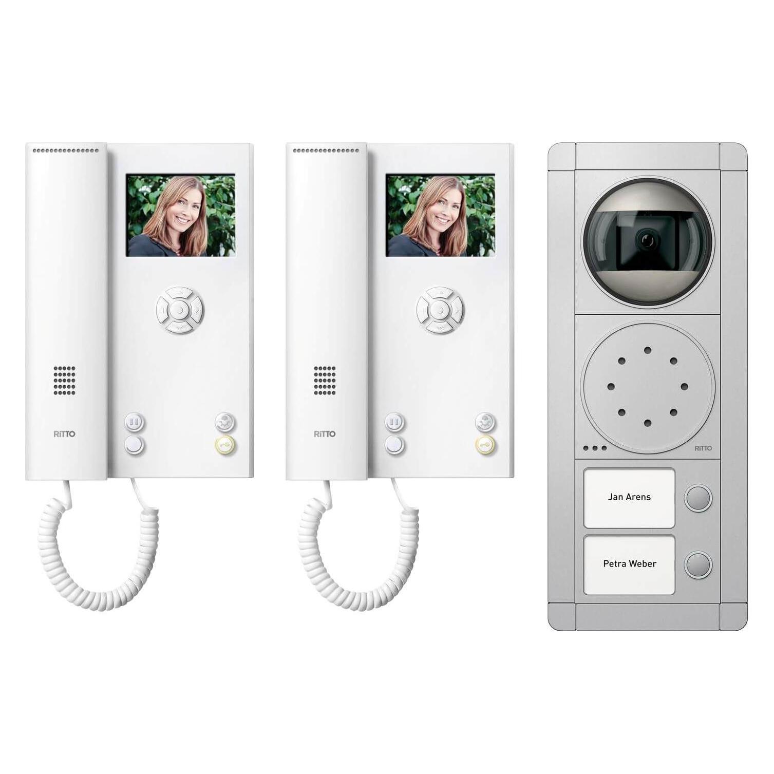 Schneider Electric, Klingel + Türsprechanlage, PortierVideoSetWEsilber/weiss