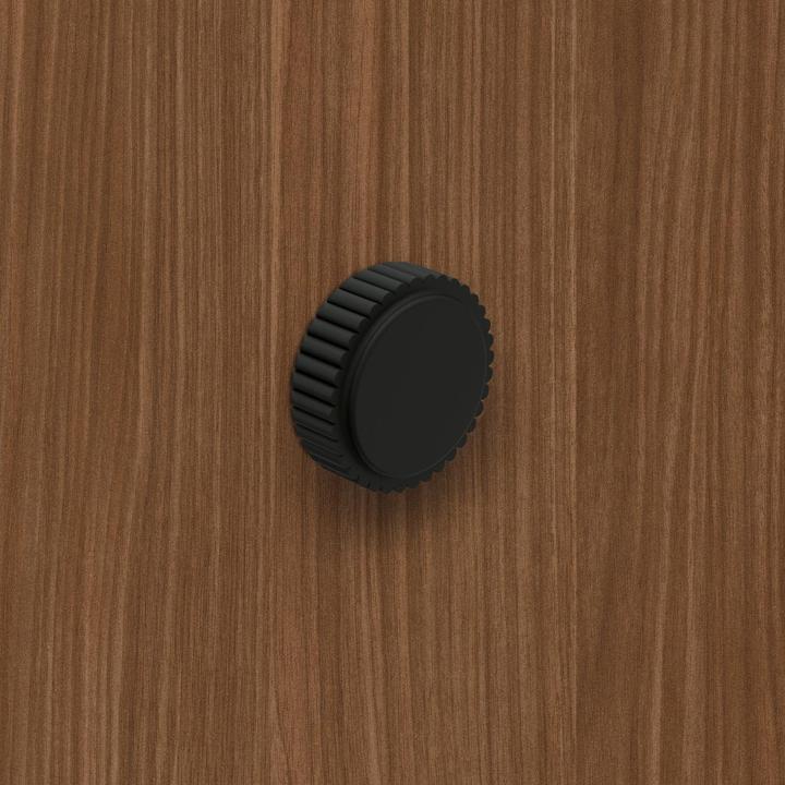 Produktbild Hettich Knopf Varano Schwarz matt 16 mm