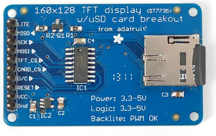 Produktbild Adafruit 1.8" 18-Bit Color TFT LCD mit microSD Breakout ST (Display)
