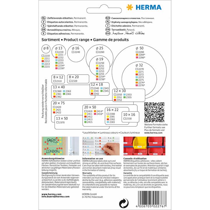 Image du produit HERMA Points de repère