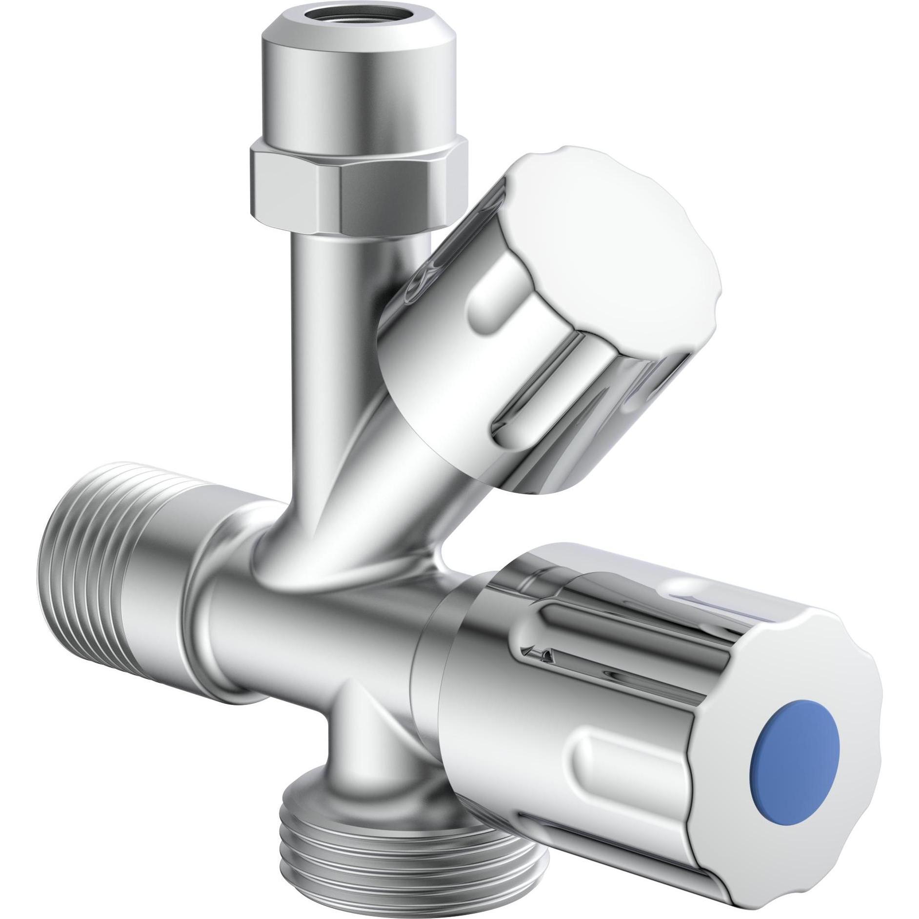 Kirchhoff Kombi Eckventil 1/2"AG x 3/4"AG x 3/8"AG x 10 mm (98480090)