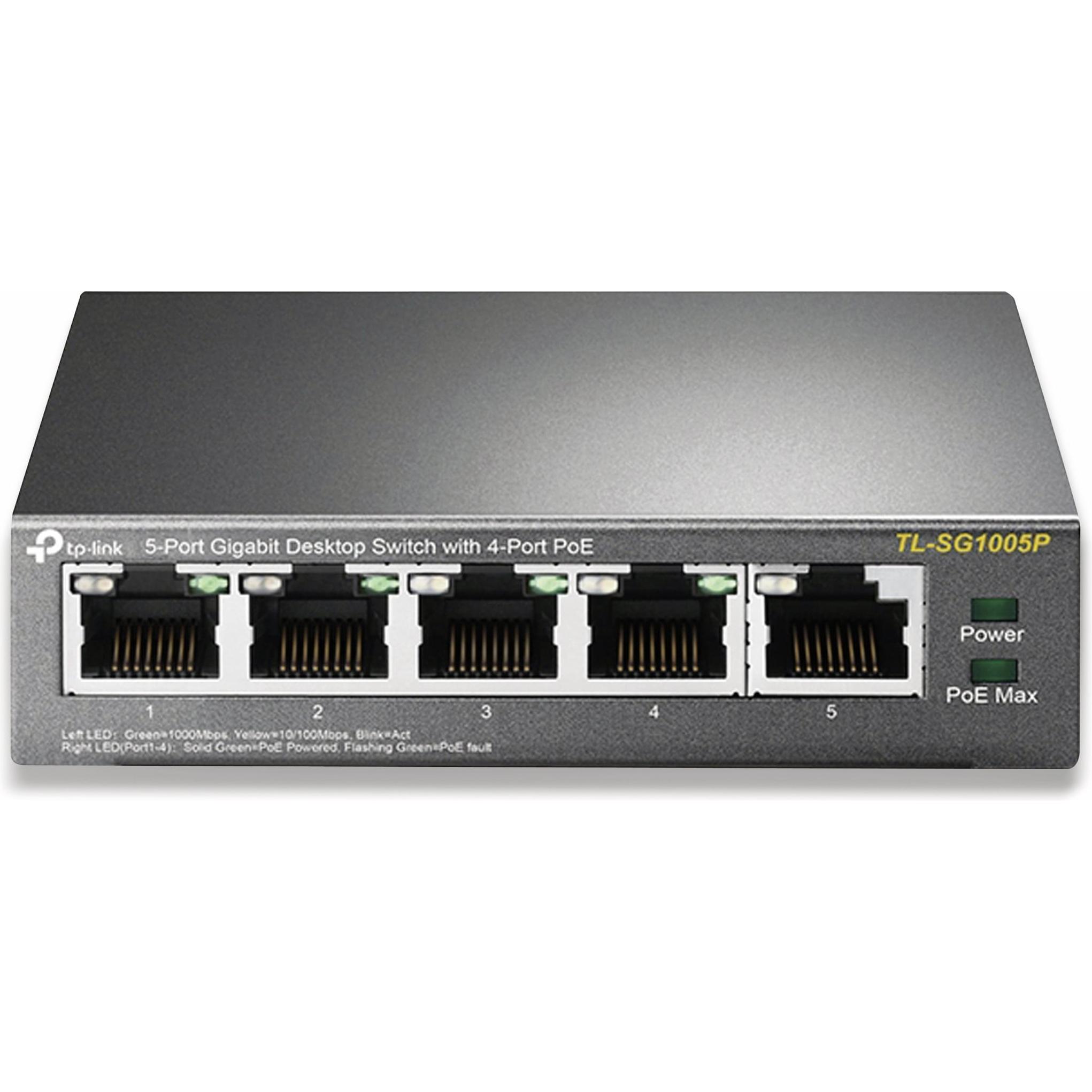 Thumbnail - TP-Link Tl-Sg1005p (5 Ports), Netzwerk Switch, Schwarz