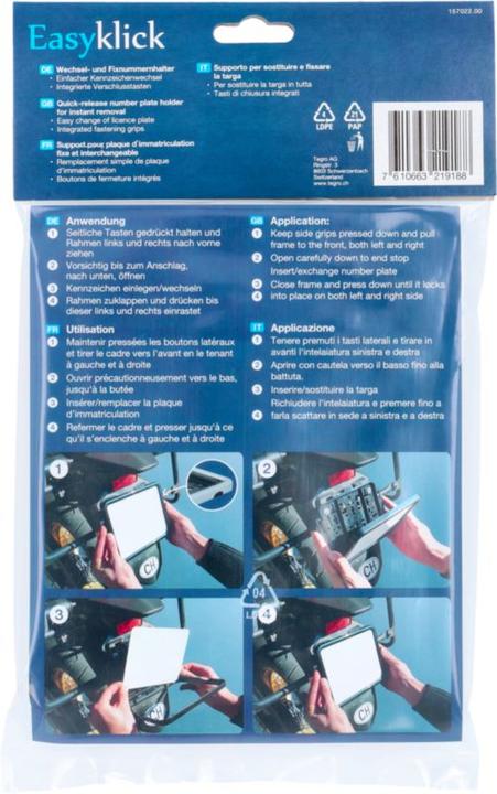 Produktbild Easyklick Kennzeichenhalter (Heck, Universal)