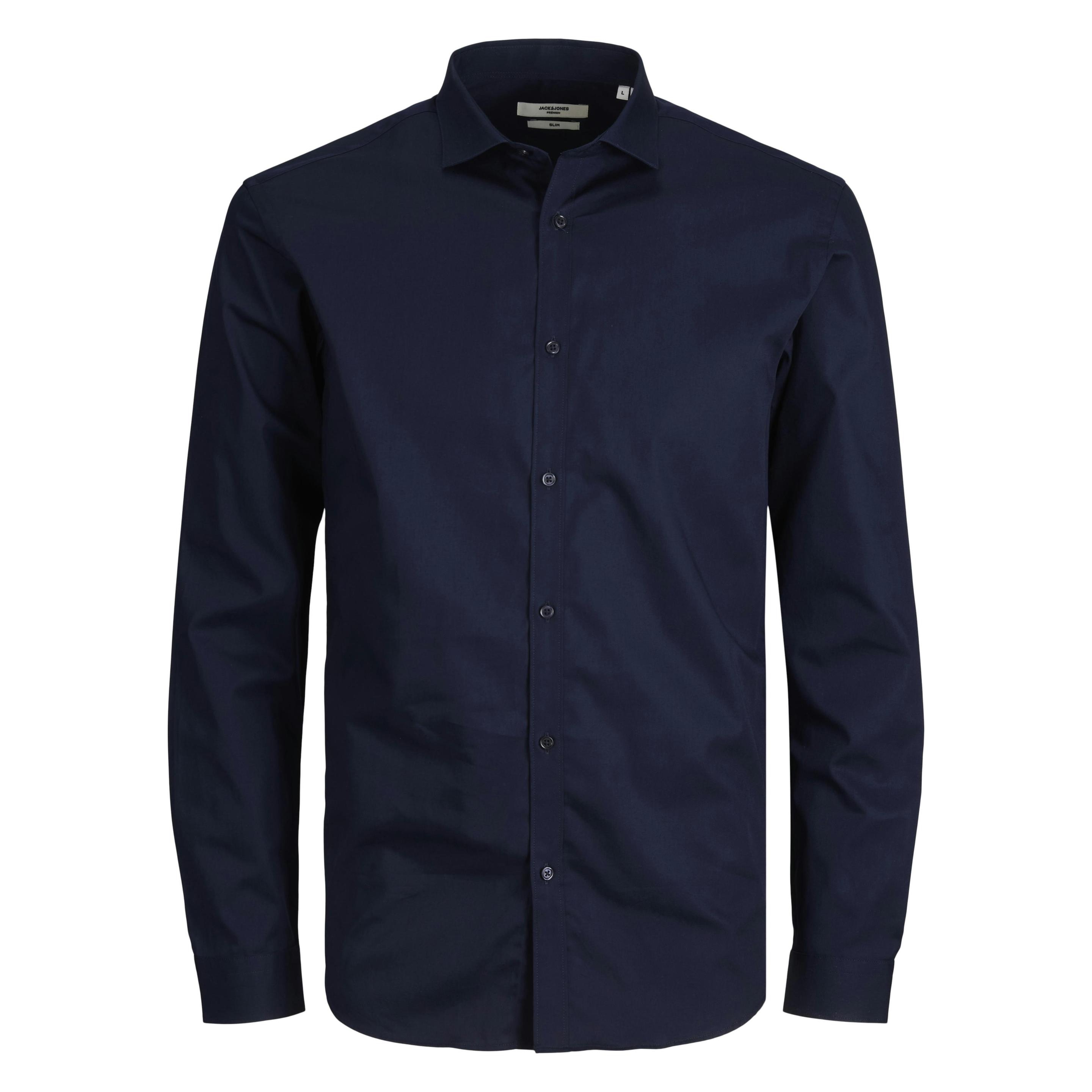 Jack & Jones, Herren, Hemden, Langärmeliges Plus Size Hemd, Blau, (5XL)