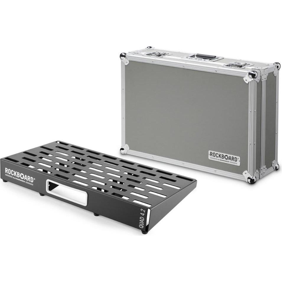 Rockboard Pedaliera QUAD 4.2 C con custodia flight case, Accessori per strumenti, Nero