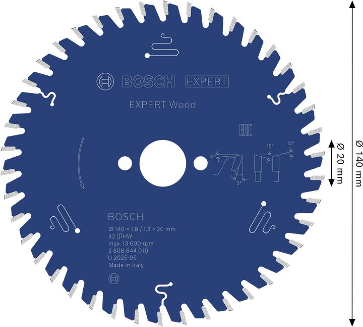 Actual product image Bosch Professional Zubehör Circular saw blade Expert for Wood
