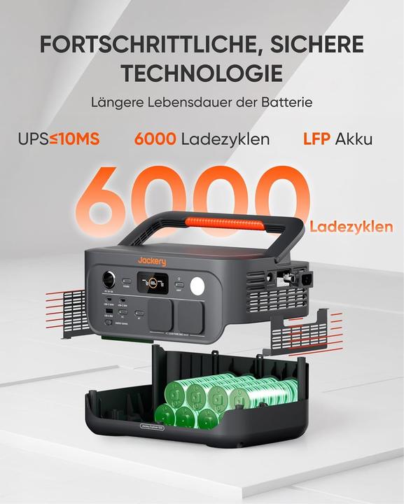 Produktbild Jackery Tragbare Powerstation E500 V2 (512 Wh, 5.70 kg)