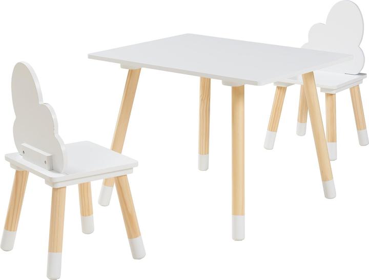 Produktbild En.Casa Kindersitzgruppe Hovle mit Wolken-Design Weiss (Kindersitzgruppe)