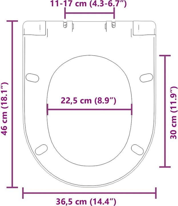 Produktbild vidaXL Toilettensitz