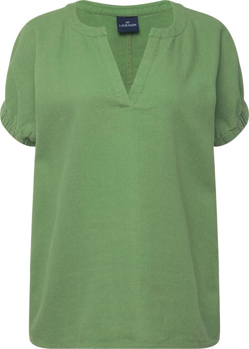 Immagine prodotto Laurasøn Leinenmix-Bluse, Tunika-Ausschnitt, elastischer Halbarm-Abschluss (M)