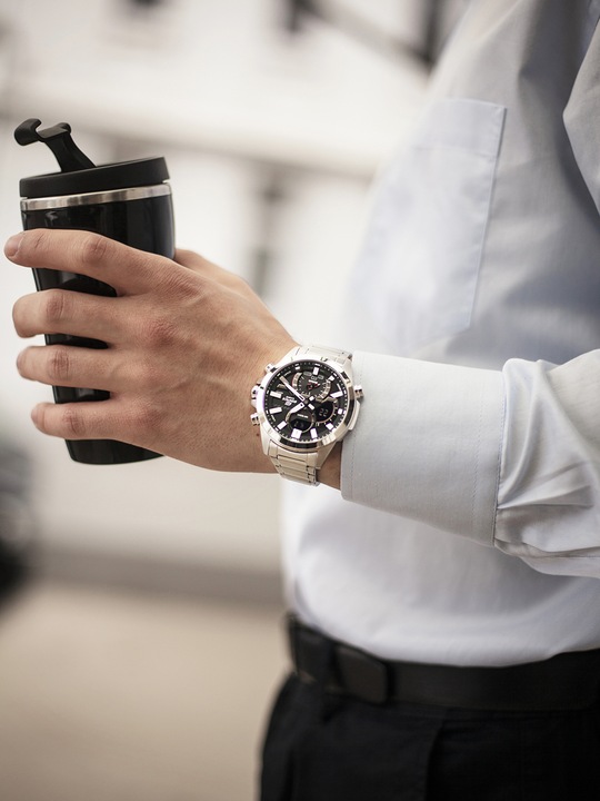 Actual product image Casio Edifice - ECB-30D-1AEF (Power reserve display, Sports watch, 49 mm)