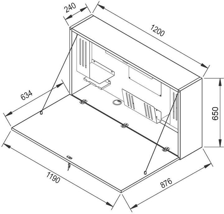 Produktbild Hammerbacher Wandschreibtisch Mini-Office