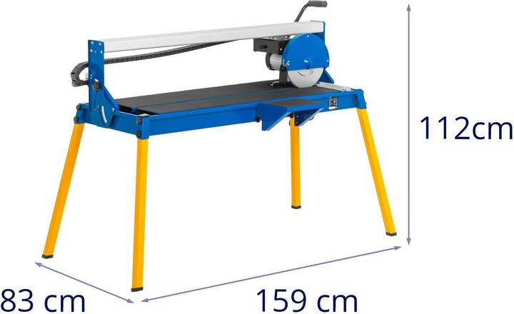 Actual product image MSW Electric Tile Cutter - 2000 W - 2950 rpm 0 - 45° - water cooling