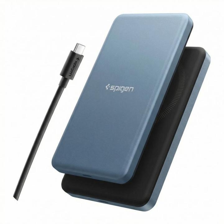 Actual product image Spigen Powerbank EA2205MQ ESSENTIAL MAGSAFE POWER BANK 5000MAH 22.5W QI2 TEAL BLUE (5000 mAh, 22.50 W)