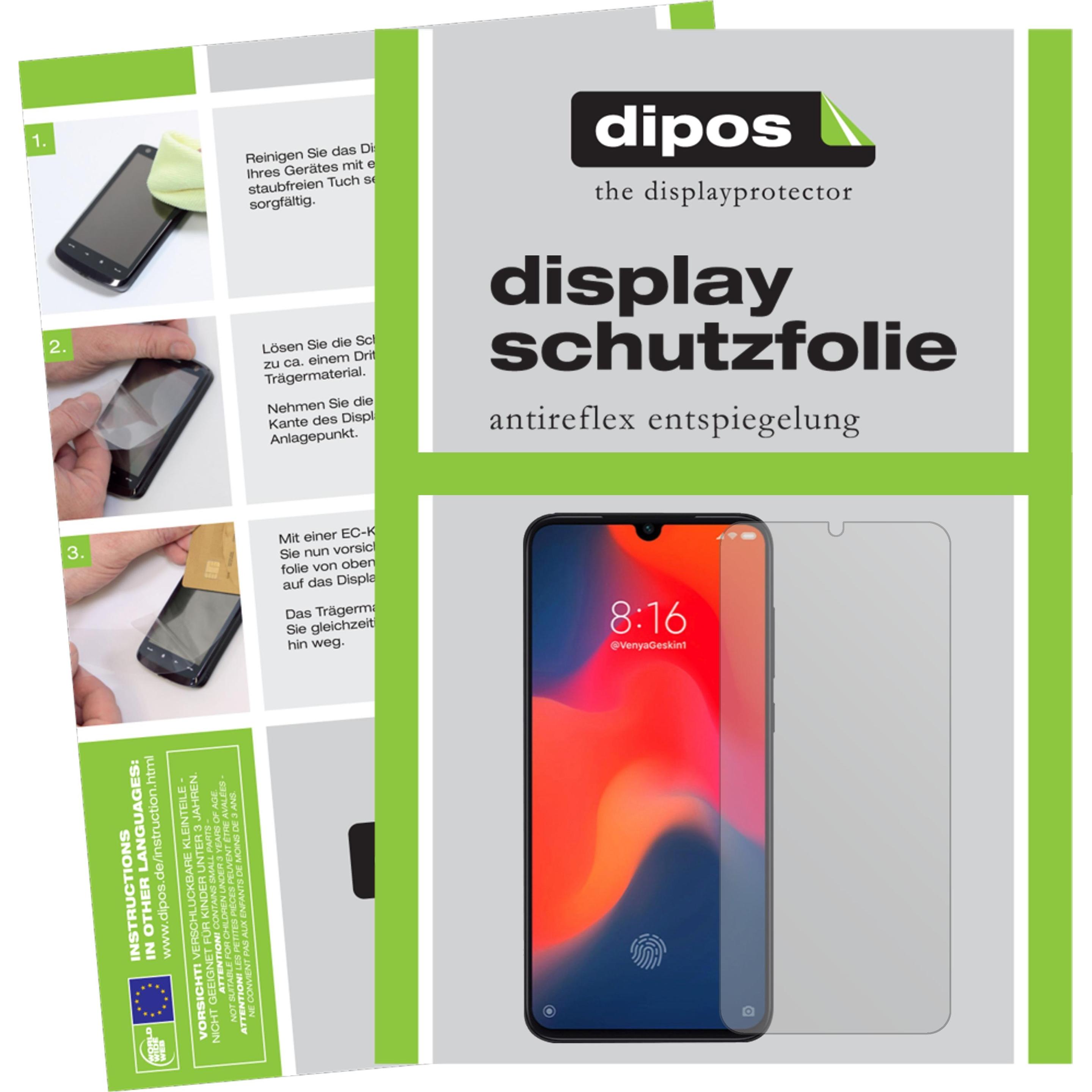 Dipos Displayschutzfolie Antireflex (2 Stück, Xiaomi Mi 9 SE), Smartphone Schutzfolie, Transparent