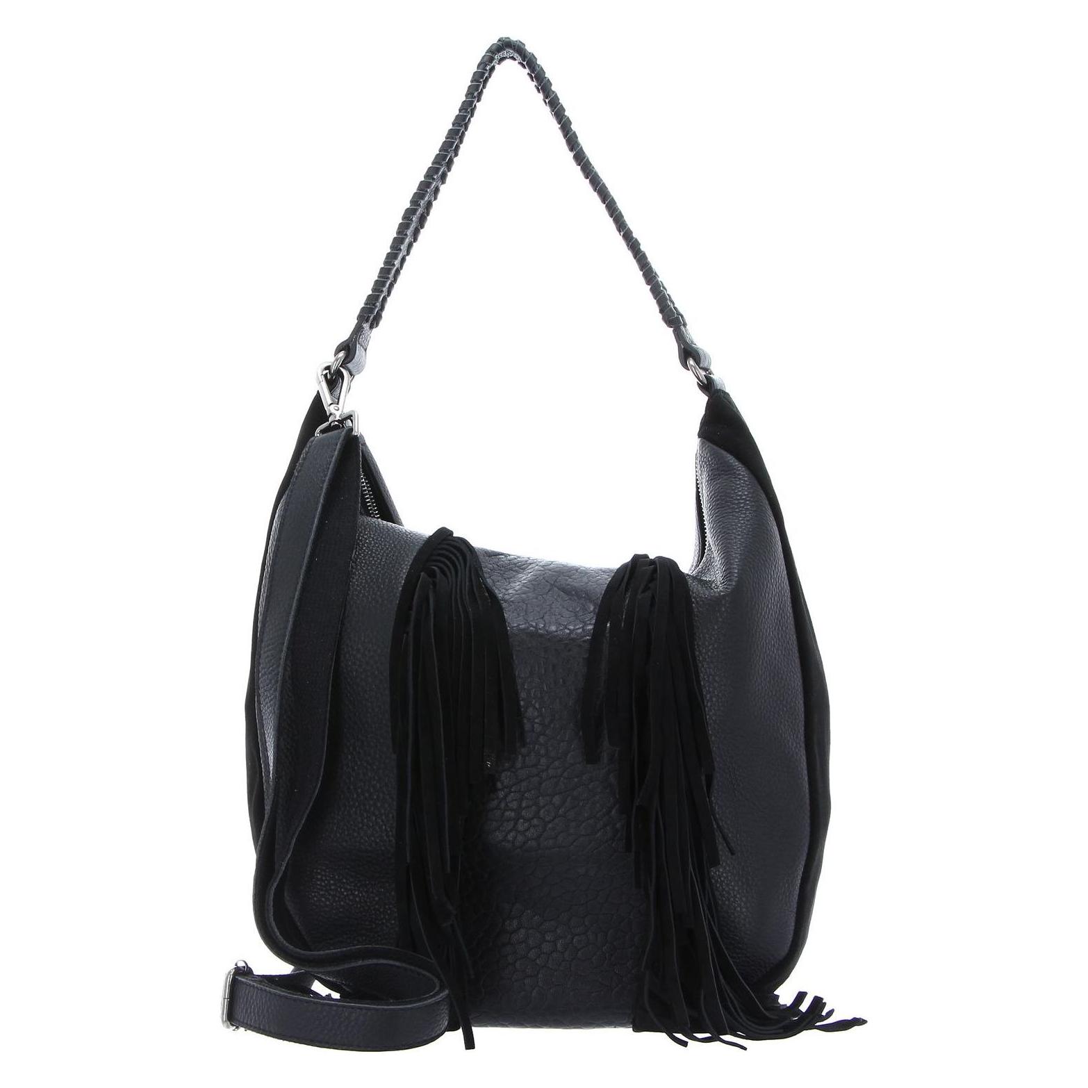FredsBruder, Damen, Handtasche, Frizzle Collection Frizzle Hobo, Schwarz