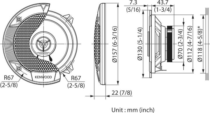 Actual product image Kenwood Corp. KFC-S1366 (260 W, 13 cm)