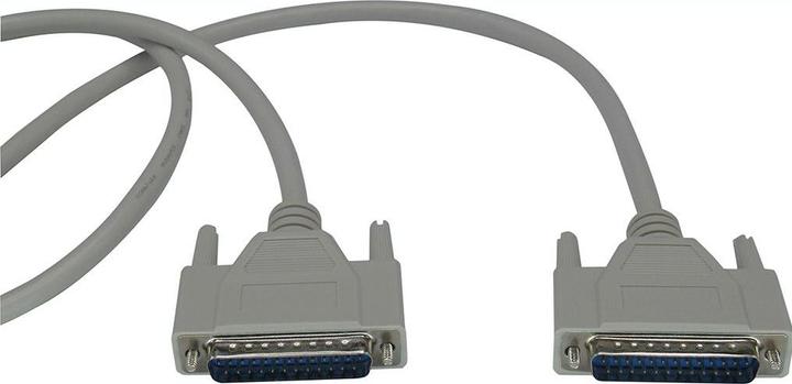 Actual product image RND Electronics Serial cable D-SUB 25-pin male - D-SUB 25-pin male 1.8m Grey (1.80 m)
