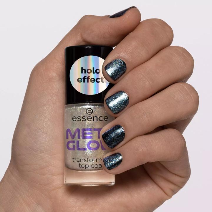 Actual product image essence Topcoat Meta Glow Transforming (Silver, Top coat)