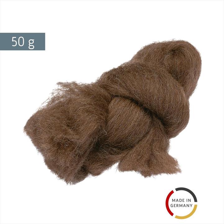 Actual product image Heyda Felting wool 50 g, dark brown