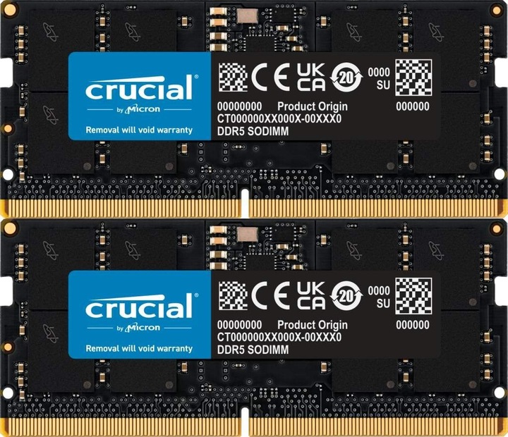 Image du produit Crucial Mémoire ordinateur portable (2 x 16GB, 5600 MHz, RAM DDR5, SO-DIMM)