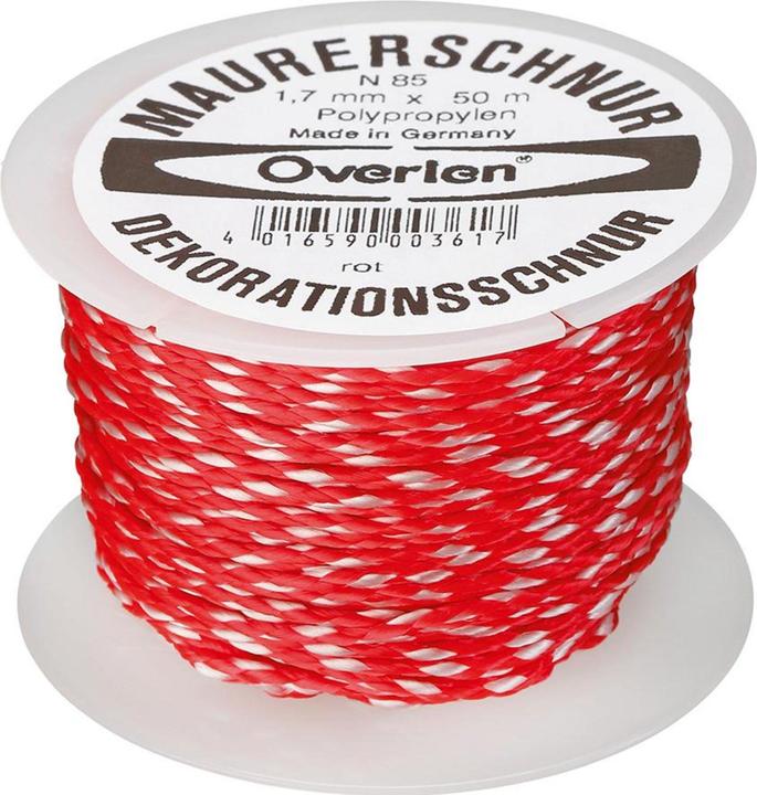 HP Autozubehör Mason's cord length 50 m Ø 1.7 mm 40 kg polypropylene red/white (50 m)
