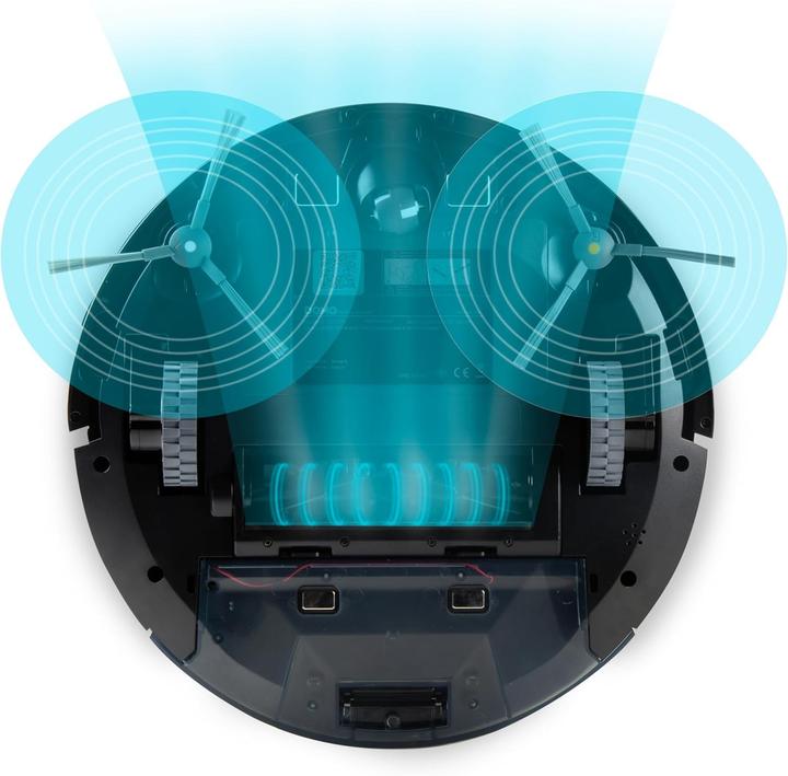 Immagine prodotto Domo DO7298S Robot aspirapolvere e mocio nero controllato da app, telecomandato, con saggezza (2700 Pa, Panno)