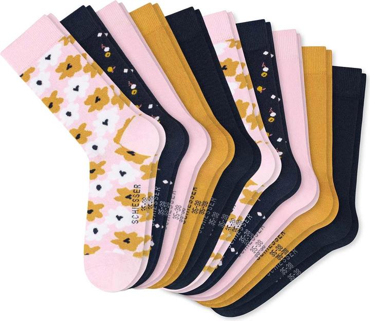 Produktbild Schiesser 10er Pack Flowers Kindersocken Mädchen (10er Pack, 39 - 42)