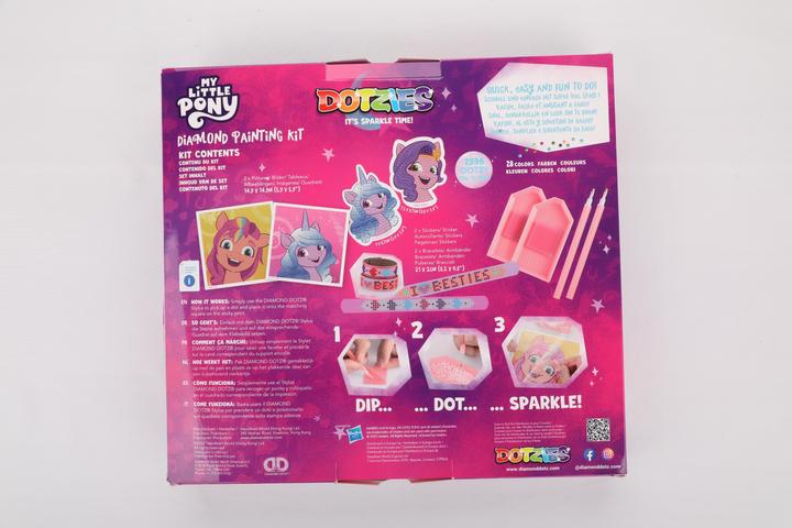 Produktbild Diamond Dotz DOTZIES® Original Diamond Painting Set My Little Pony mit 6 Motiven: 2 Bilder 15 x 15 cm, 2 Armbände
